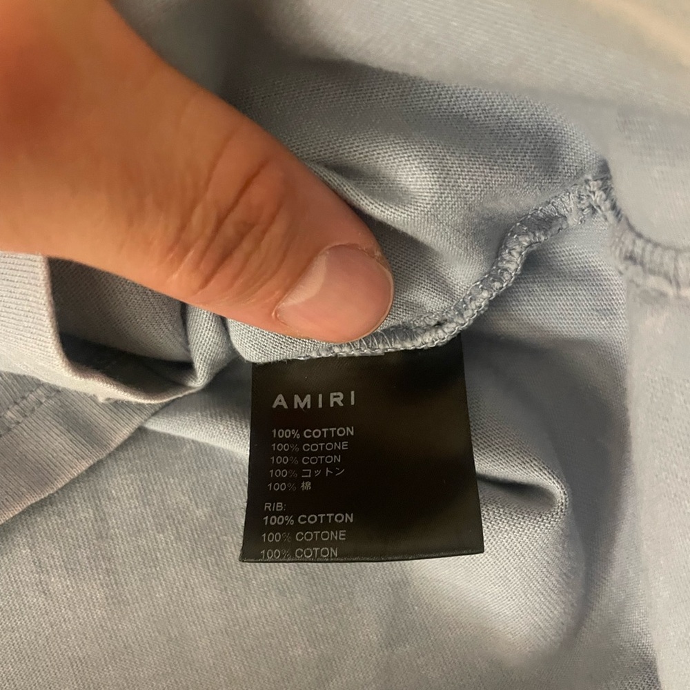 Amiri Filigree Blue Tee Size: Large - Picture 3 of 6